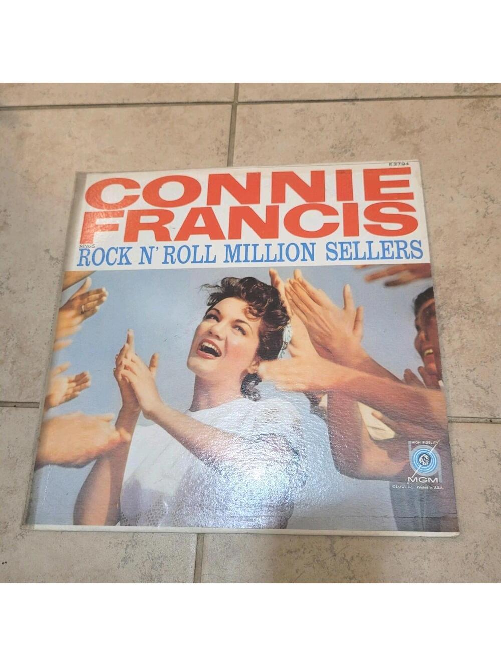 Connie Francis Vinyl LP Sings Rock N Roll Million Sellers 1960 MGM E3794 VG/VG